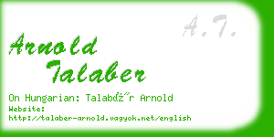 arnold talaber business card